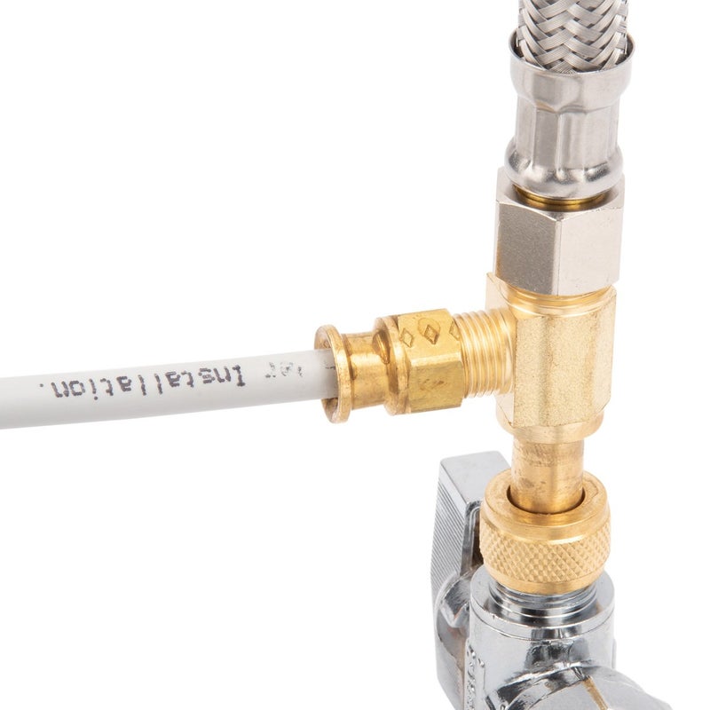 JS Jackson Supplies Ice Maker Installation Kit 25 Feet of PEX Tubing for Appliance Water Lines with Stop Tee, 1/4" Compression Fittings, for Potable Drinking Water - Image 4